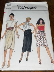 8683 VOGUE 70S SHAPED WRAP SKIRT 3 LENGTHS, TIE BELT PATTERN 14